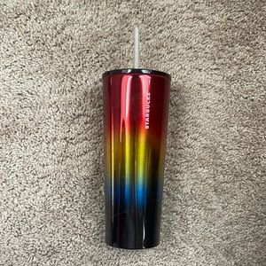 Starbucks Stainless Steel Rainbow 24 oz cold cup tumbler